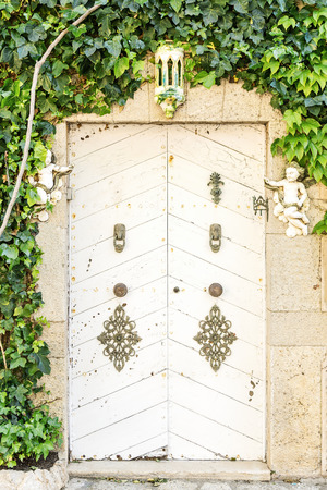Wooden door. Retro styleの写真素材