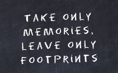 Black chalkboard with handwritten wise motivational quote .の写真素材