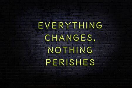 Smart and motivational quotation. Neon sign on brick wall in the darknessの写真素材