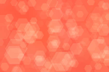 tomato abstract defocused background with hexagon shape bokeh spots