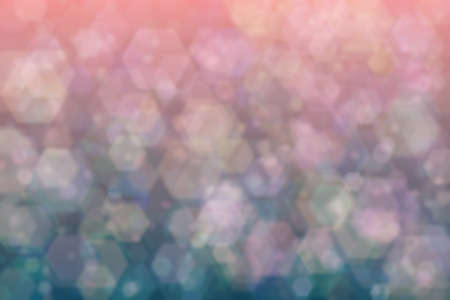 Abstract beautiful background with transitons from pink to dark green and blue colors, hexagon...