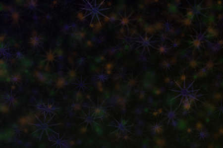 Abstract background of three colors: green, orange and blue and their mixture. Bokeh