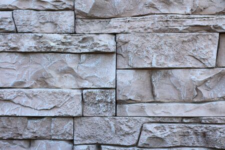 Decorative stone for wall cladding, close-up, backgroundの写真素材