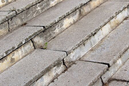 Old concrete steps of an abandoned building in need of restoration backgroundの写真素材