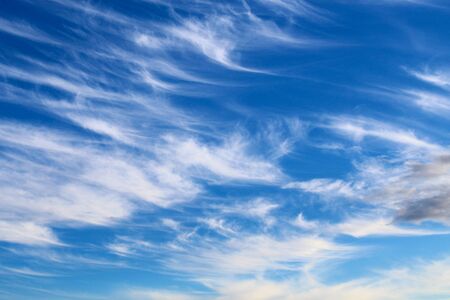 Beautiful sky in windy weather, symbolic creative backgroundの写真素材