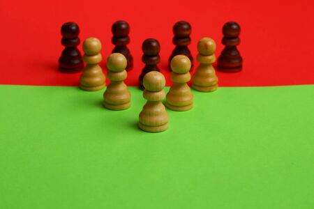 Abstract concept of an epidemic or pandemic and geometric progression of infected virus carriersの写真素材