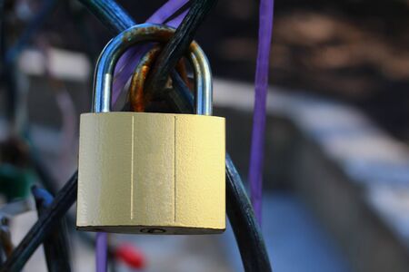 Padlock as a symbol of eternal love among different peoples of the worldの写真素材