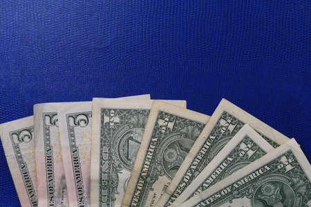 Us dollars background with copy space. Selective focus.