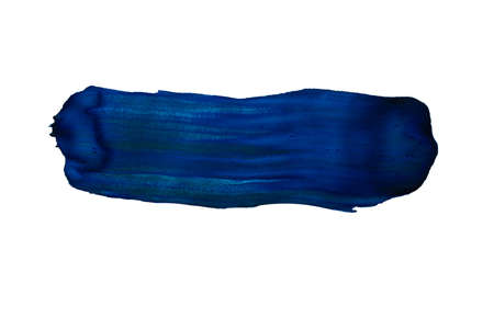 Texture trace from a brush with paint on a white background, isolated. Preparation for a design or graphic resourceの写真素材