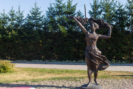 September 21, 2020 Chisinau Moldova Monument in the central city park Arboretum. Illustrative editorialのeditorial素材