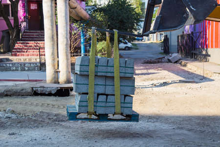 September 14, 2020 Balti or Beltsy Moldova renovation work in the city. Utilities illustrative...