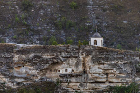 Abstract religious background of church and monastery. Faith and Symbolism