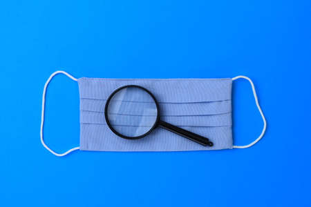 A clean and new medical surgical mask that must be worn in public during the period of the infectious disease pandemicの写真素材