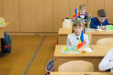 September 1, 2020 Balti or Beltsy Moldova the first school day at school after a long break due to...