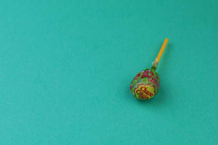October 13, 2020 Balti Moldova Popular all over the world among young people and teenagers, Chupa Chups candy on a stick. Illustrative editorialのeditorial素材