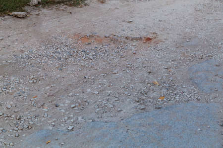 The road was destroyed to a state of dust. Abstract background