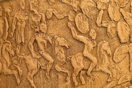 December 16, 2020 Cricova Moldova restaurant interior in the largest wine cellars in Europe. Background. Interior element.のeditorial素材