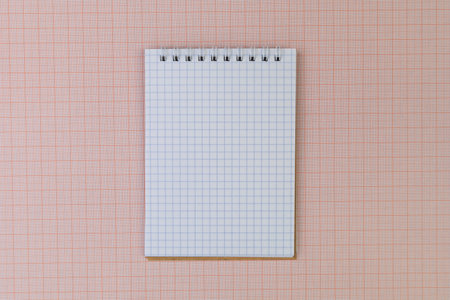 Notepad with copy space for the inscription. Blank for the text. Mockup for designの写真素材