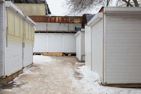 the central city market during the covid-19 pandemic. Lockdownの写真素材