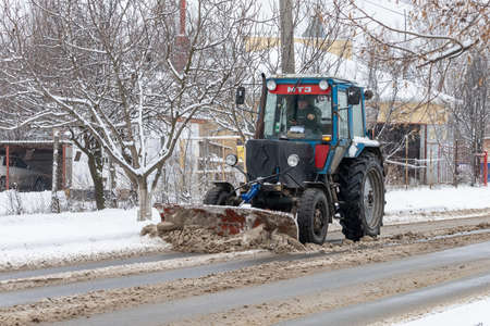 February 13, 2021 Balti or Beltsy, heavy equipment in the municipal service of the city....