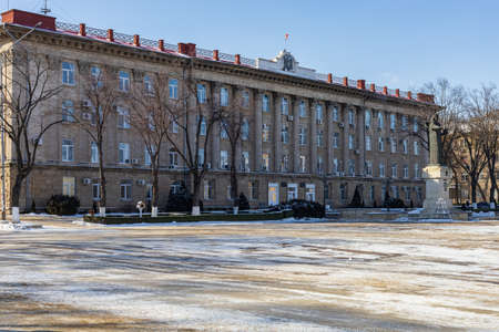 February 13, 2021 Balti or Beltsy, Moldova Winter city. Illustrative editorial.