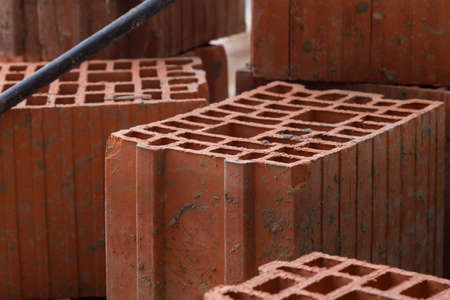 Hollow brick. Warm energy efficient and environmentally friendly natural building material....