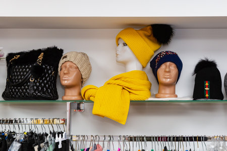 January 30, 2021 Balti, Moldova adult clothing store. Illustrative editorial.のeditorial素材