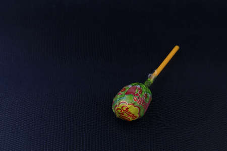 October 13, 2020 Balti Moldova Popular all over the world among young people and teenagers, Chupa Chups candy on a stick. Illustrative editorialのeditorial素材