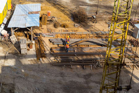 March 22, 2021 Balti, Moldova New housing construction site. Illustrative editorial. Background