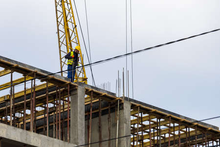March 22, 2021 Balti, Moldova New housing construction site. Illustrative editorial. Backgroundのeditorial素材
