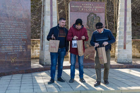 March 26, 2021, Cricova Moldova, tourists on a guided tour in one of the largest wine cellars in Europe. Background. The main attraction of the country. Illustrative editorialのeditorial素材