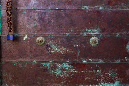 Vintage element of metal gates. Background with copy space for text or inscriptions.の写真素材