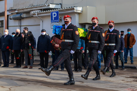 Guard of honor. March 2, 2021 Balti Moldova. Illustrative editorialのeditorial素材