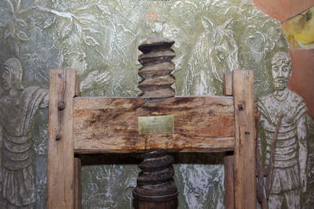 March 26, 2021, Cricova Moldova, themed interior decorations in one of the largest wine cellars in Europe. Background. The main attraction of the country.のeditorial素材