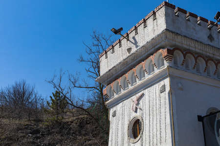 March 26, 2021, Cricova Moldova, exterior at the main entrance to one of the largest wine cellars in Europe. Background. The main attraction of the country.のeditorial素材