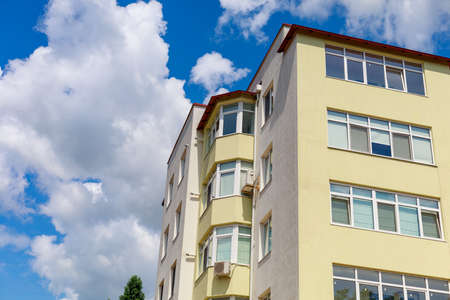 Element of a high rise apartment building. Residential Properties . Background with copy space for...