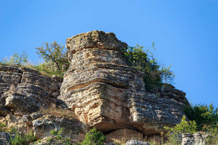 Wild rocky and mountainous nature of Eastern Europe. Landscape background with copy space for text....