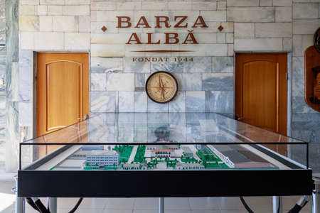 Model of the plant for the production of the brandy Barza Alba. Illustrative editorial. October 1,...