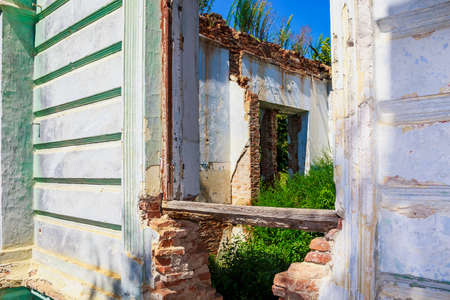 Abandoned abandoned historical and cultural heritage of old architecture. Unusual details of the...