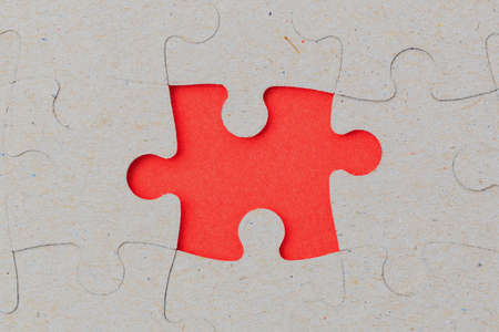 Puzzles without one element. Copy space for text or inscription.
