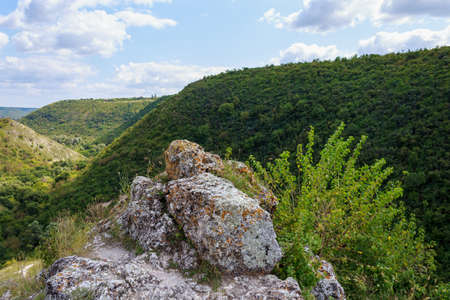 Wild rocky and mountainous nature of Eastern Europe. Landscape background with copy space for text....