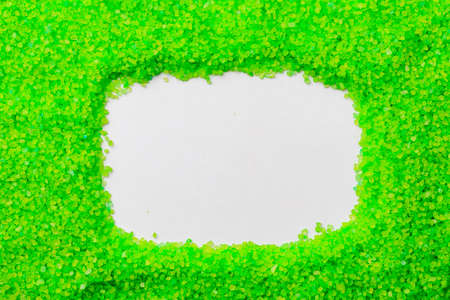 Texture of sea aromatic salt with copy space for text. Spa and relaxation concept. Background or...