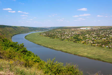 Wide river. Eastern european background with copy space for text or lettering. Ideal for fishing and...