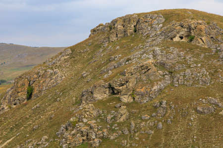 Wild rocky and mountainous nature of Eastern Europe. Landscape background with copy space for text....