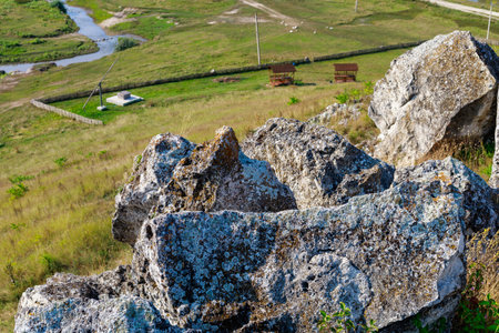 Wild rocky and mountainous nature of Eastern Europe. Landscape background with copy space for text....