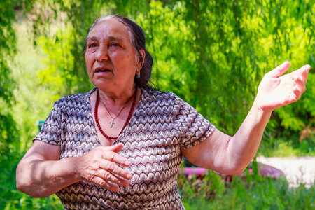 Roma from the Roma community talk about life. June 28, 2021 Otaci Moldova. Illustrative editorial.