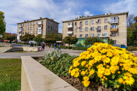October 3, 2021 Balti Moldova City street. Illustrative editorial. Recognizable tourist view of the...