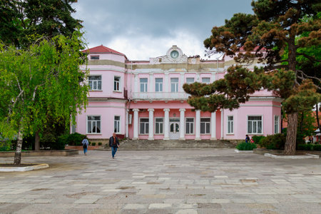 May 20, 2021 Balti Moldova City street. Illustrative editorial. Recognizable tourist view of the city. Background with copy space for textのeditorial素材