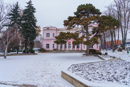 December 24, 2021 Balti Moldova City street. Illustrative editorial. Recognizable tourist view of the city. Background with copy space for textのeditorial素材