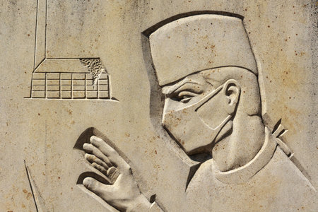 August 11, 2021, Falesti Moldova is a monument to the soldiers in Afghanistan, the memory of the dead internationalists. For editorial use. Backgroundのeditorial素材